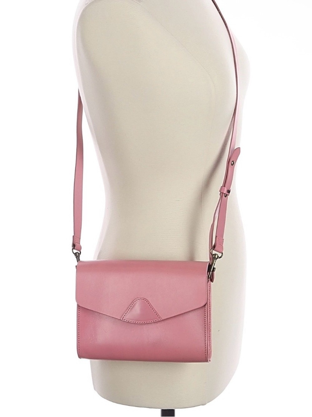 Dusty pink leather cloth cross body bag VereVerto